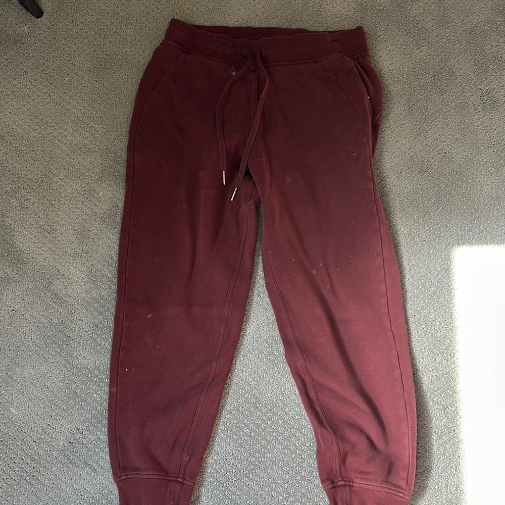 Burgundy Lululemon Scuba Sweats Jogger Cut